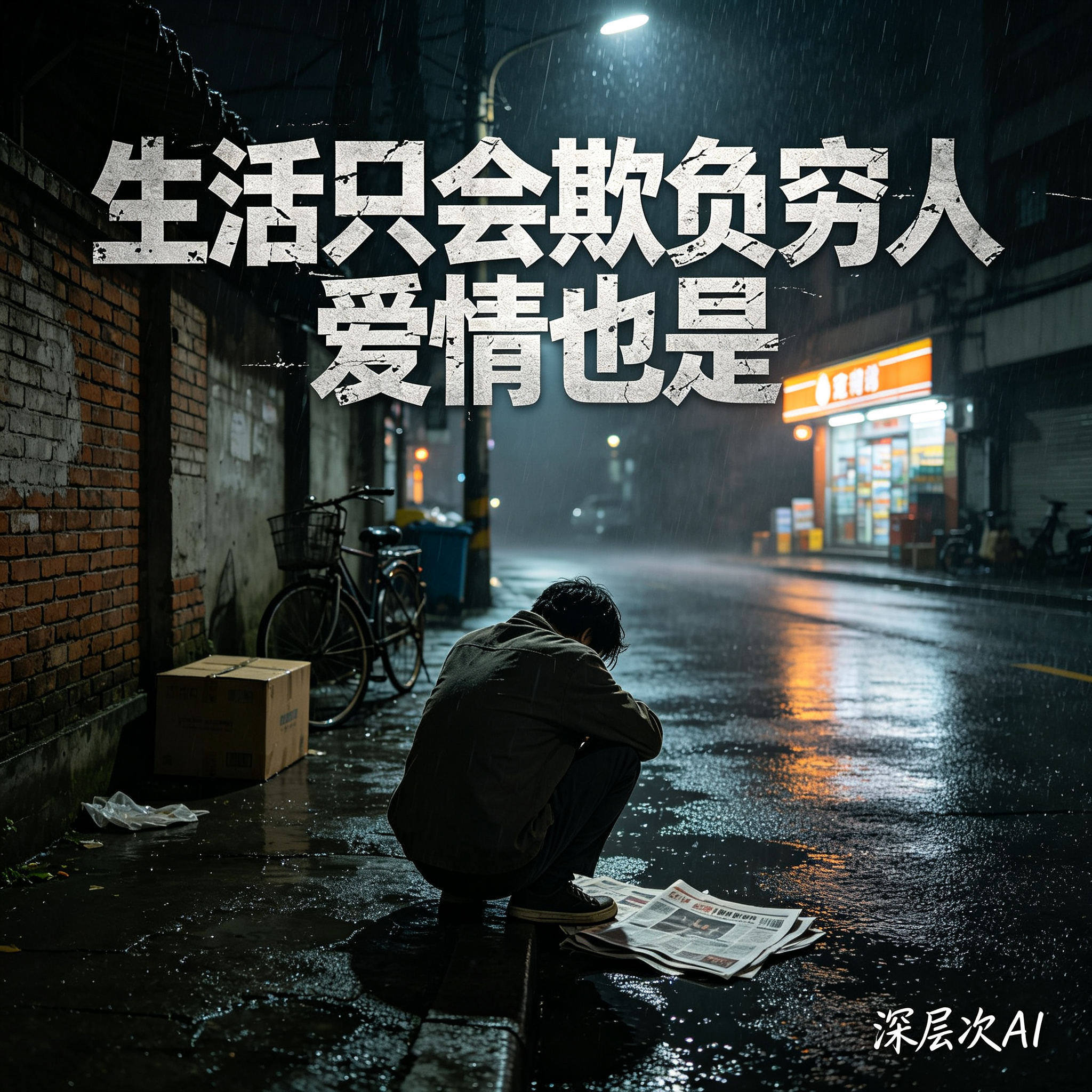 生活只会欺负穷人爱情也是
