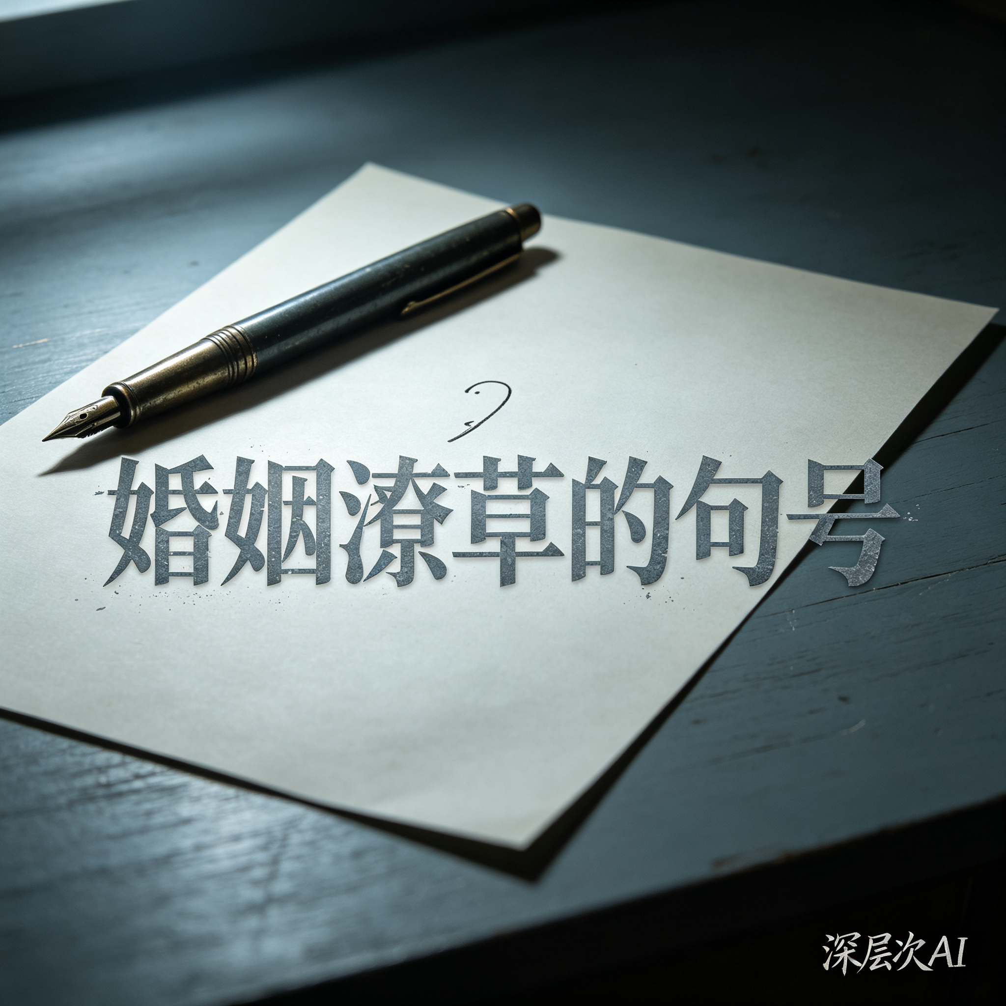 婚姻潦草的句号